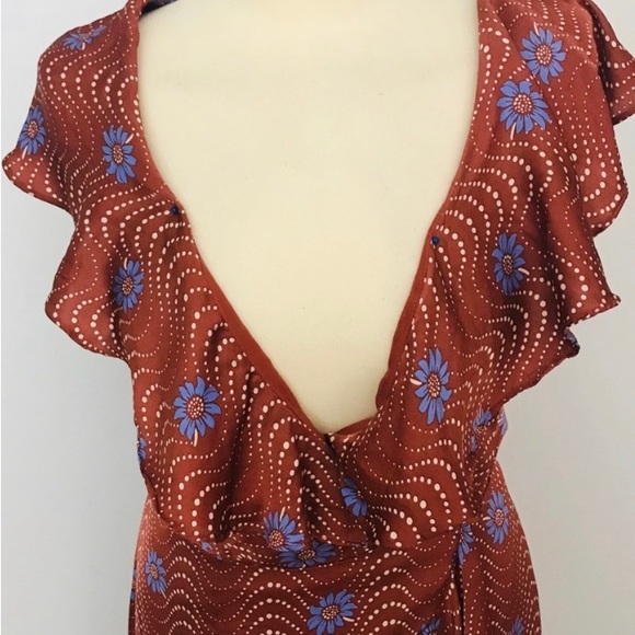 SALE! by Anthropologie -beautiful simple summer wrap dress XS - Picture 12 of 13